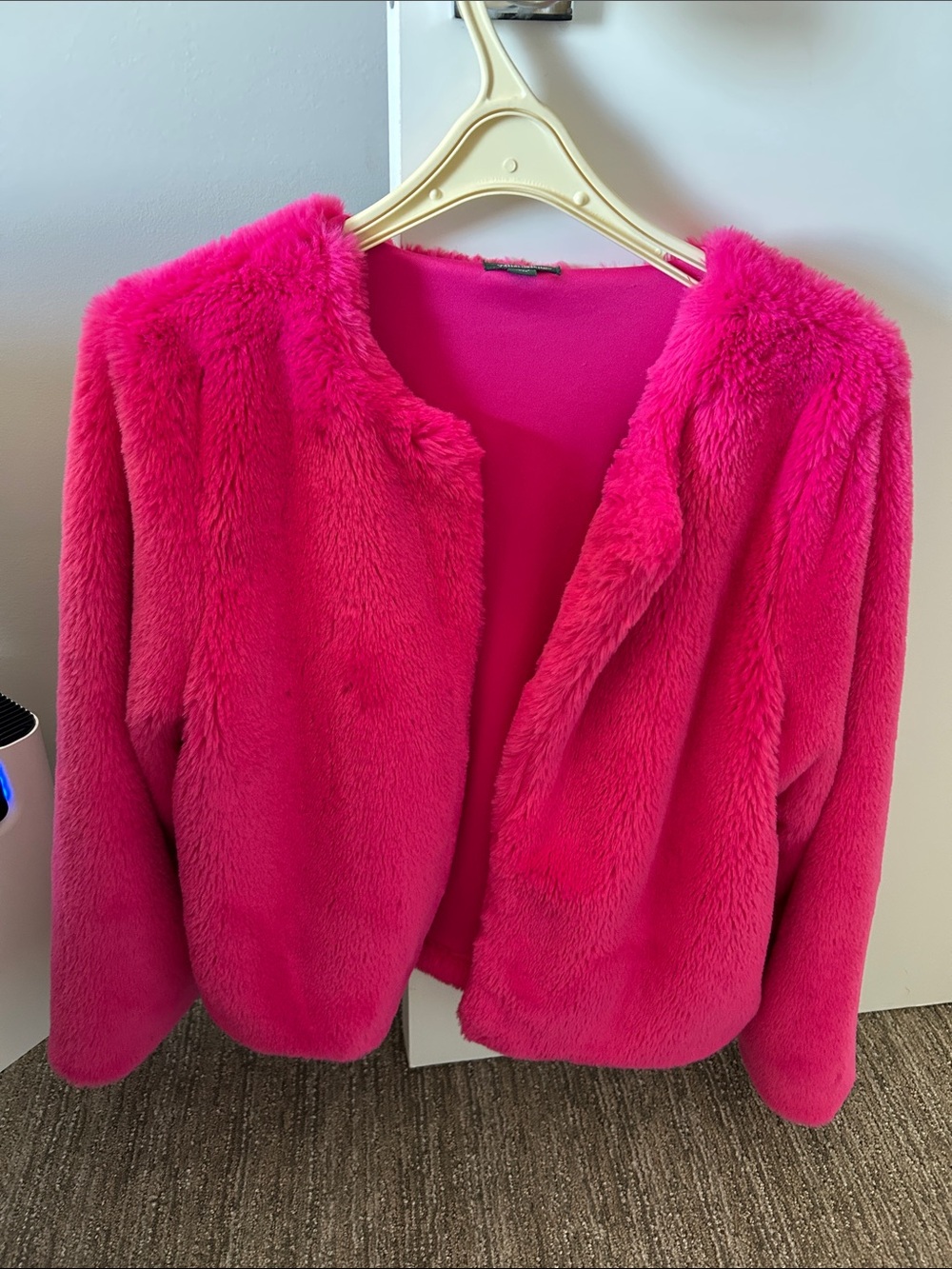 wild fable Plush Open-Front Teddy Jacket - Fuchsia Pink